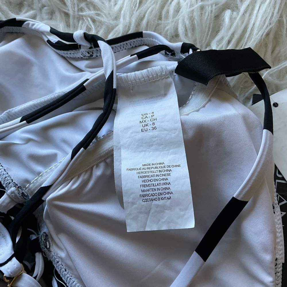 🆕 La Blanca Polka Dot Lace-Up Tummy Control One-Piece Swimsuit‎ - Picture 5 of 7